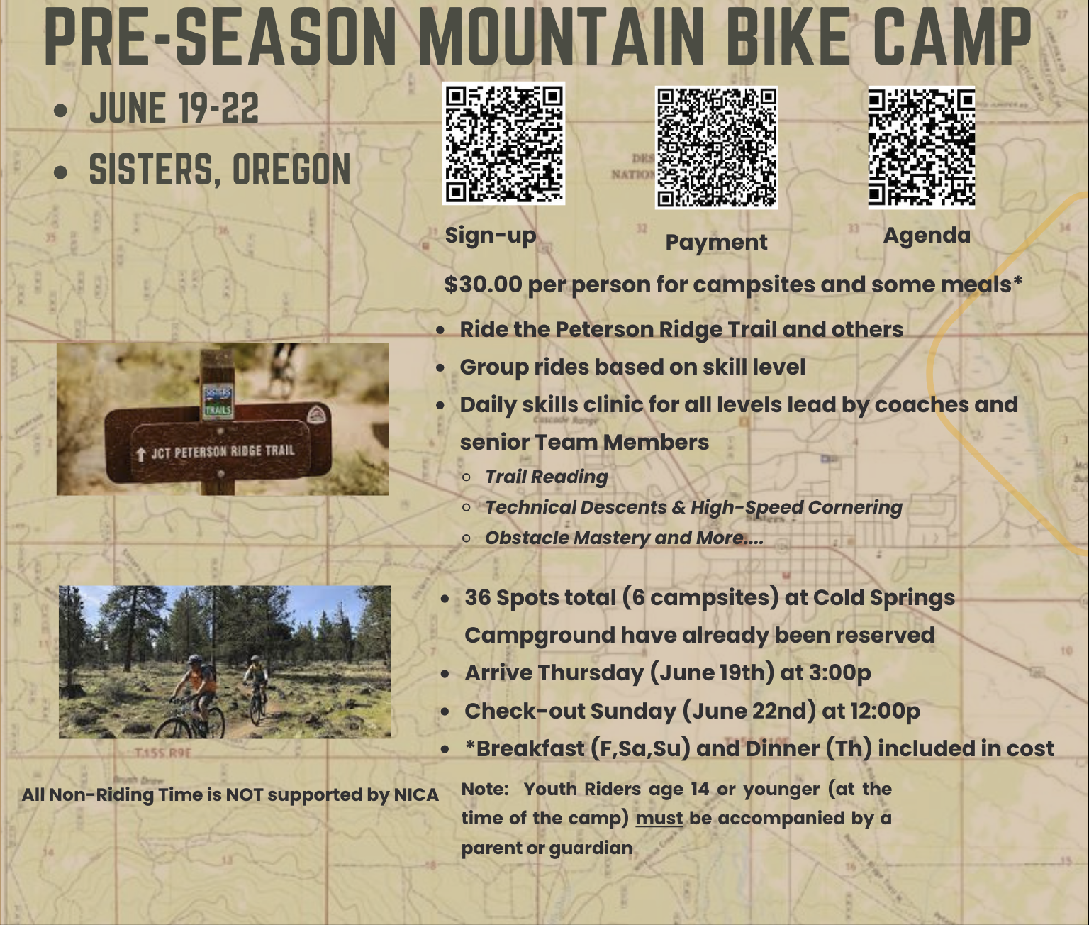 Sisters preseason camp flyer