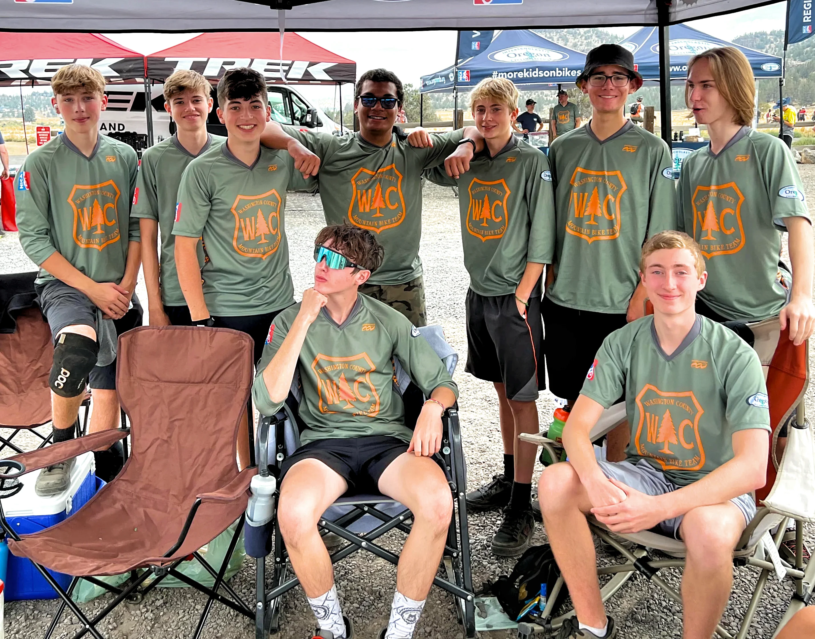 The team in the tent.